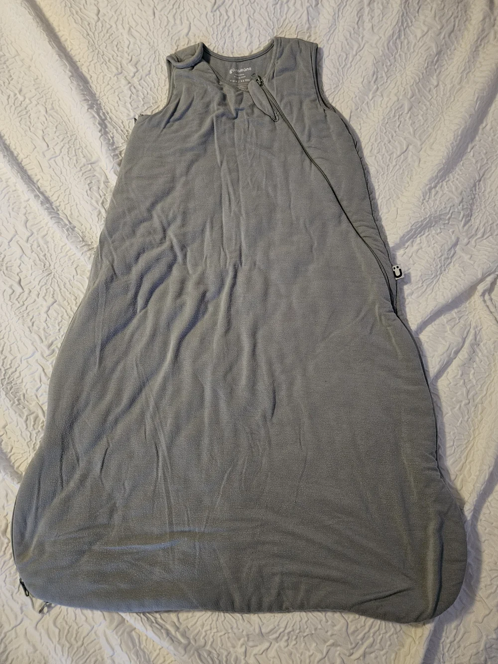 Sleeveless Gray Baby Sleep Sack - Soft Wearable Blanket
